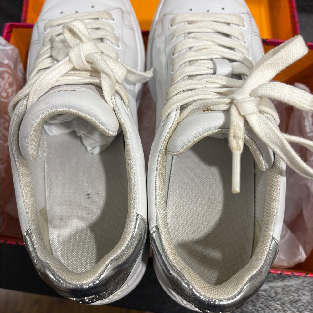 Tory Burch Titanium White Silver Sneakers - Picture 5 of 10